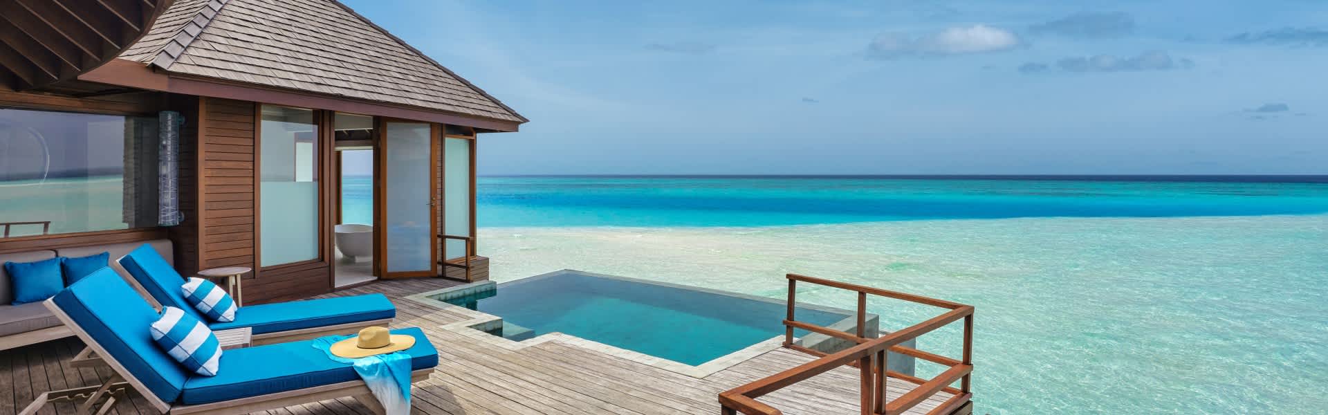 Anantara Dhigu Maldives Resort Sunset Over Water Pool Villa